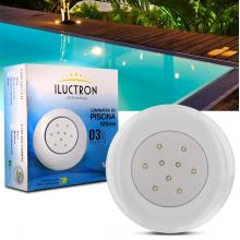 Refletor Led Piscina 9w Branco Frio 6500k Corpo Transparente Iluctron