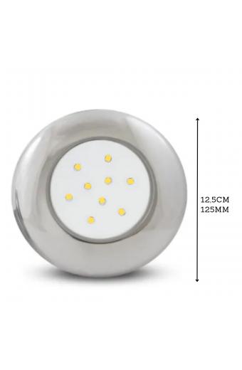 Refletor Led Piscina 9w 3000k Corpo Transparente Iluctron