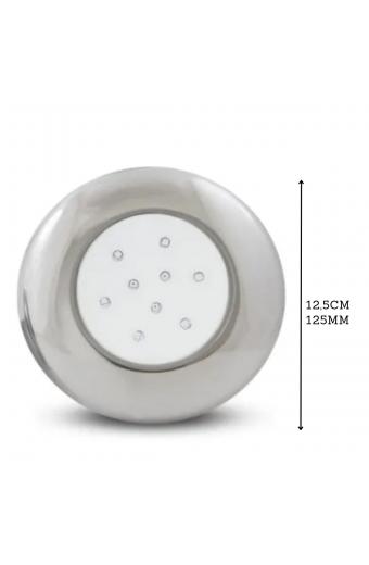 Refletor Led Piscina  9w Rgb Corpo Inox Iluctron