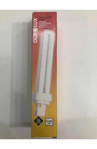 Lampada Fluor PL Dulux D 26W 4000k 2 Pinos Ourolux 