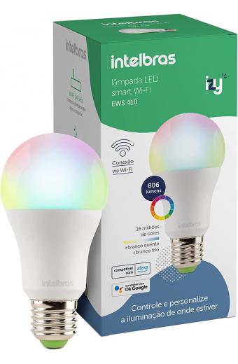 Lampada Smart Inteligente Wi-Fi 10w INTELBRAS - Led Bulbo RGBw EWS410