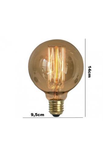 Lampada Vintage GMH G95 110V 40W Filamento Gaiola 