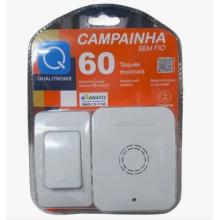 Campainha Sem Fio Branca 60 Toques Qualitronix