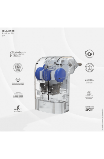 DPS Pocket Fit Transparente 3 Pinos 10A Clamper