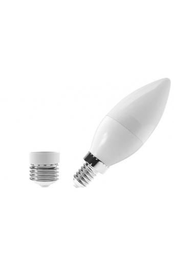 Lampada LED Vela E14 3.5W 3000K Fosca OSRAM c/ adaptador E14/E27 