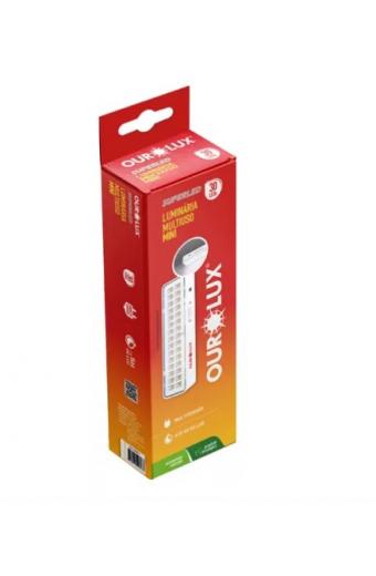 Luminária de Emergência 30 Leds 2W Ourolux