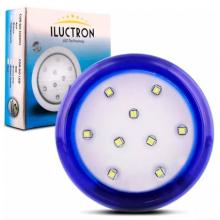 Refletor Led Piscina 9W 12V Corpo Azul 6500K 8CM TUBO 3/4 Iluctron