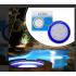 Refletor Led Piscina 9W 12V Corpo Azul Luz Azul 8CM TUBO 3/4 Iluctron