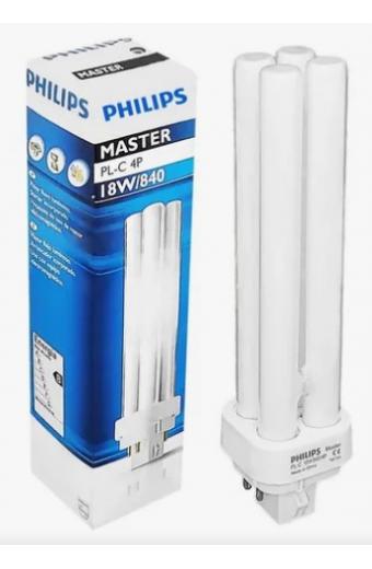 Lampada Fluor PL Dulux D/E 18W 4000k 4 Pinos Philips