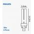 Lampada Fluor PL Dulux D/E 18W 4000k 4 Pinos Philips