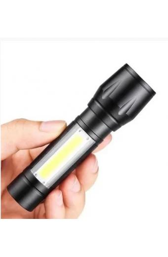 Mini Lanterna Militar Led 3 Modos De Iluminação - USB Recarregável