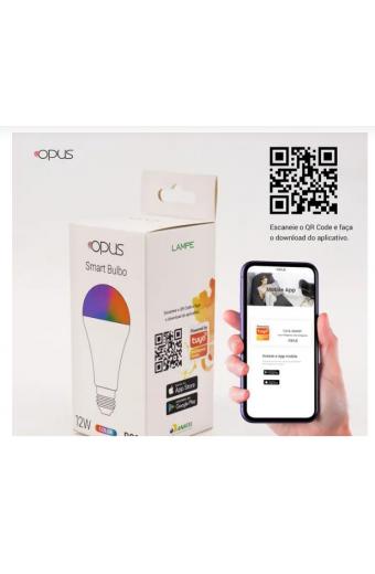 Lampada Led Bulbo Rgb Wifi 12W E27 Bivolt Opus
