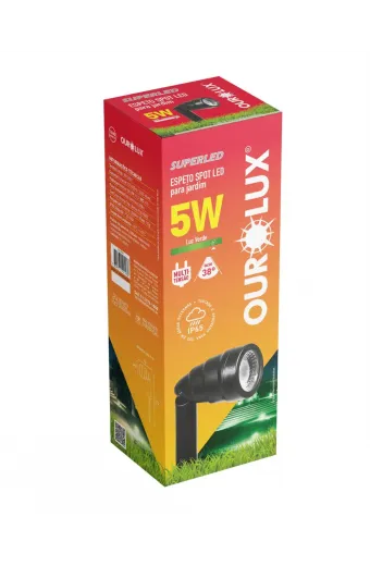 Espeto Spot Led para Jardim Luz Verde 5w 