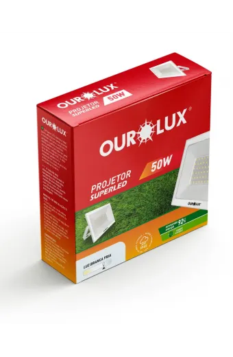 Refletor Led 50W 3000k Ourolux