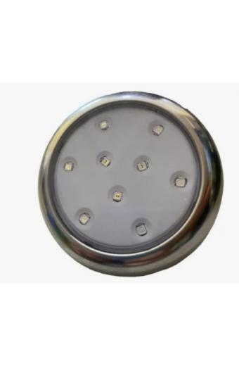Refletor Led Piscina 9W 12V Corpo Inox Luz 3000k 8CM TUBO 3/4 Iluctron