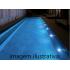 Refletor Led Piscina 9w 12v 3/4 Oring 12.5cm 6500k Corpo Transparente Iluctron