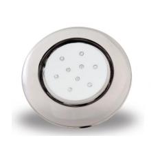 Refletor Led Piscina 9w 12v 3/4 Oring 12.5cm 3000k Corpo Transparente Iluctron