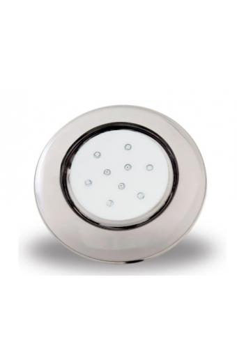 Refletor Led Piscina 9w 12v 3/4 Oring 12.5cm 3000k Corpo Transparente Iluctron