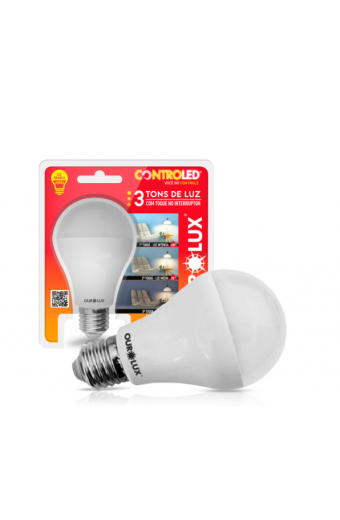 Lampada Controled Bulbo dimerizável Inteligente Com 3 Tons de Luz 9w 2.700k