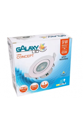 Led Spot 9w 6500K Redonda Galaxy