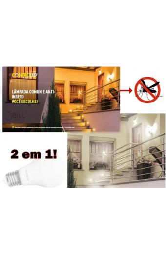 Lampada Controled Bulbo Inteligente 9w / 2 em 1: Anti Inseto / 6500K - Ourolux