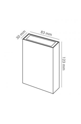 Arandela Double 4W 3000K Preto Bivolt Opus