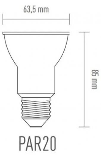 Lampada Led Par20 6w Color Amarela Multitensão Ourolux