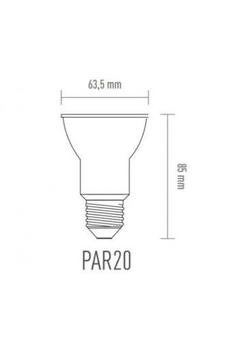 Lampada Led Par20 6W Color Azul Mutitensão Ourolux 