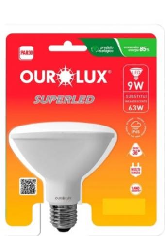 Lampada Led Par30 9W 3000K Ourolux Multitensão