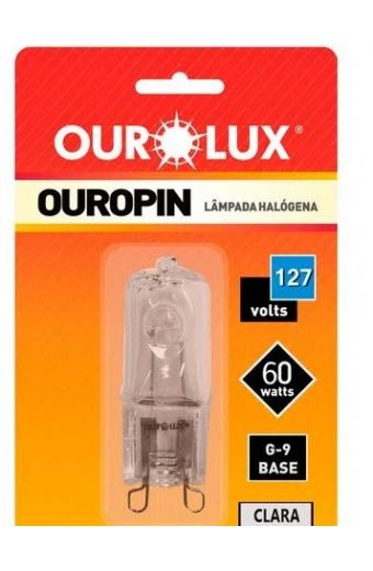 Lampada Halógena Bipino Ourolux G9 60w 127v Clara