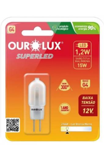 Lampada led G4 12V ( 2700K ) Ourolux 1.2W - 90 Lumens