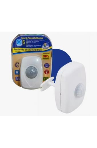 Sensor de Presença 180º Interno Sobrepor na Parede Qualitronix