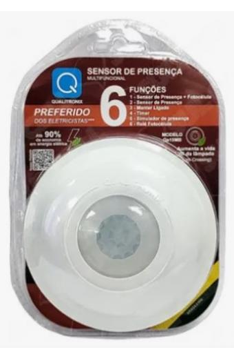 Sensor de Presença 360º Teto Sobrepor e Embutir Qualitronix