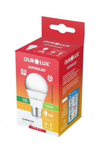 Kit com 10 Lâmpadas de alta potencia Superled Branco Frio 15W