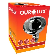 Lampada Infra-Vermelho para Secagem e aquecimento 250w 220v OuroLux