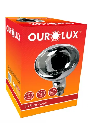 Lampada Infra-Vermelho para Secagem e aquecimento 250w 220v OuroLux