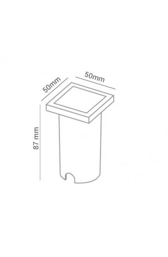 Balizador Led Opus Quadrado Mirror 1W 3000K IP65 Mutitensão 