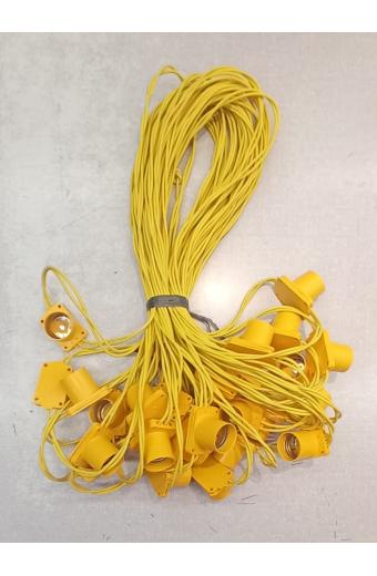 Festao 25M Com 25 Soquetes Cor Amarelo 