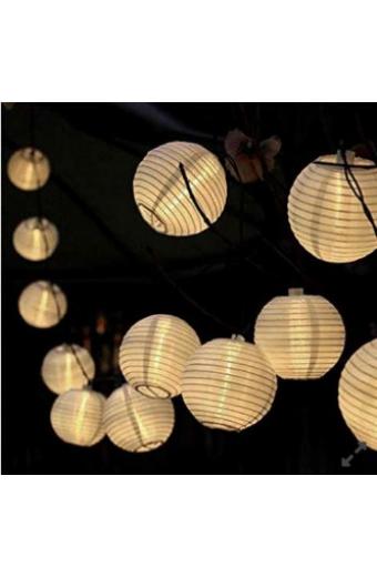 Festãozinho Led 3M 110V Fio de Luz Japones Bolas de Papel