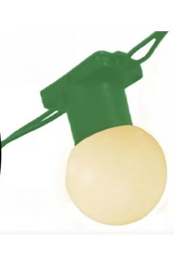 Festao Varal De Luz Verde 25 Mts Com Lampadas Inclusas 