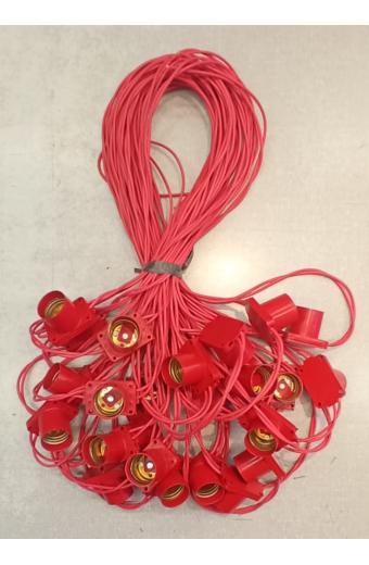 Festao 25M Com 25 Soquetes Cor Vermelho 