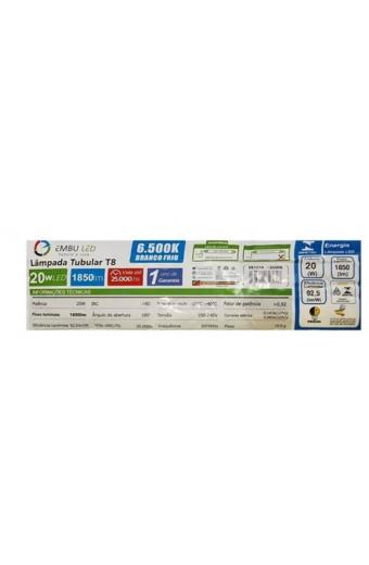 Lampada Led Fluor 20w 6500k Embuled