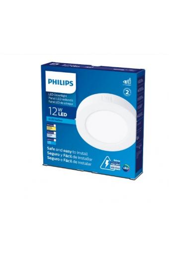 Luminaria Led Redondo Sobrepor 12W 3000K Philips