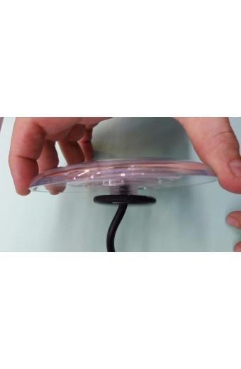 Refletor Led Piscina 9W 12V Corpo Branco 3000K Iluctron 